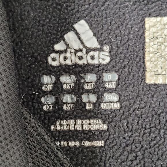 Adidas 1/4-Zip Track Jacket 2XL/3XL 26x33 Black Sleeve-Stripes - Picture 5 of 16